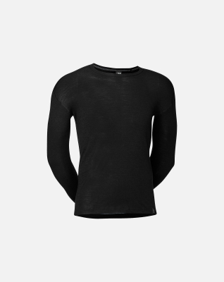 Langærmet t-shirt "wool" | 100% merino uld | Sort -JBS Langærmet t-shirt "wool" | 100% merino uld | Sort -JBS