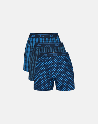 Boxershorts 3-pak | 100% bomuld | Blå -JBS Boxershorts 3-pak | 100% bomuld | Blå -JBS