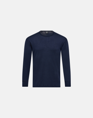 Langærmet t-shirt "wool" | 100% merino uld | Navy -JBS Langærmet t-shirt "wool" | 100% merino uld | Navy -JBS